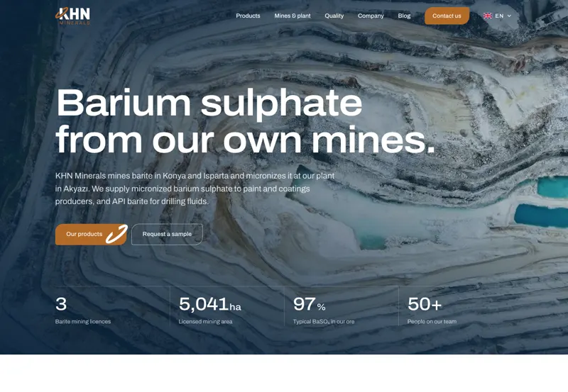 The KHN Minerals website